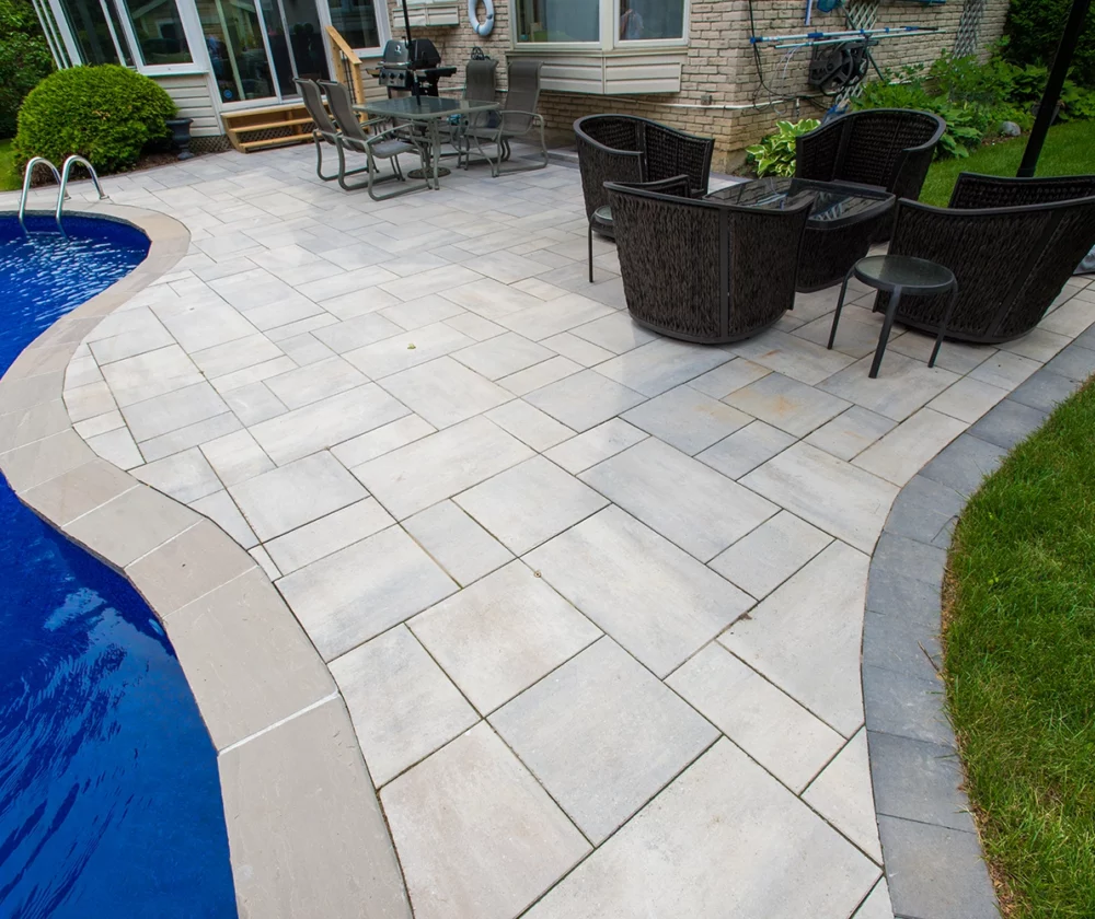 interlocking with patio furniture