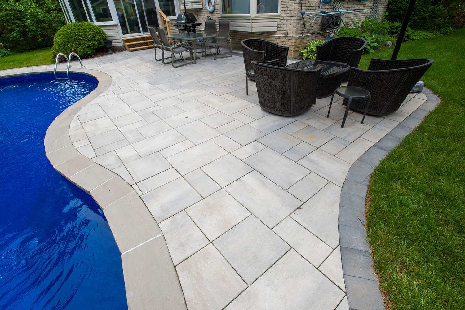interlocking with patio furniture